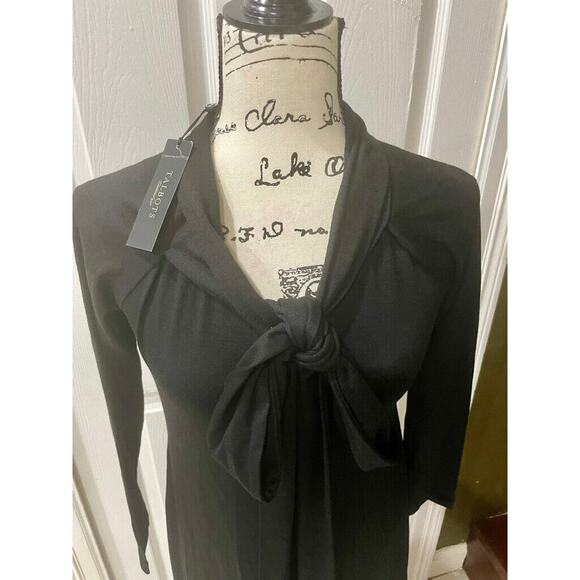 TALBOTS FIT AND FLARE MAXI DRESS SIZE XS BLACK SOPHISTICATED MINIMALIST CHIC - Picture 14 of 16